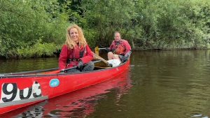 Katie joins canoe clean-up